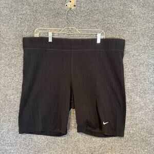 Nike Shorts Womens 3XL XXXL Black Biker Shorts High Rise Plus Size Stretch